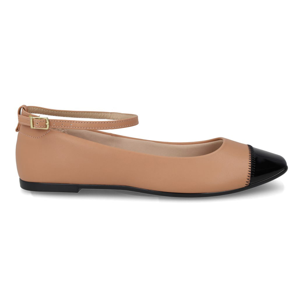 Moleca Sapatilha 24-5735222-57857 Nude-Preto Napa Sardenha Neo-Verniz Fresh Neo_3_999999992561997_